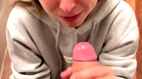 Petite teen gives blowjob and gets fucked...