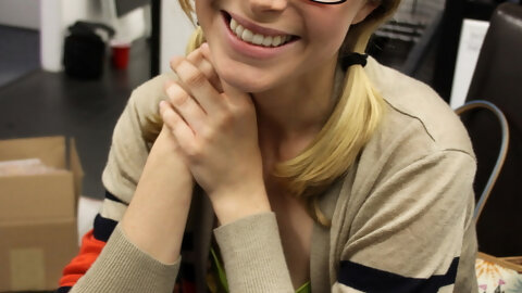 Cute nerd Penny Pax gets her face roughly...