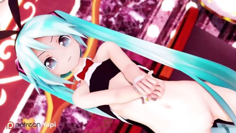 MMD Api Miku Shows Her Goods At Poker...