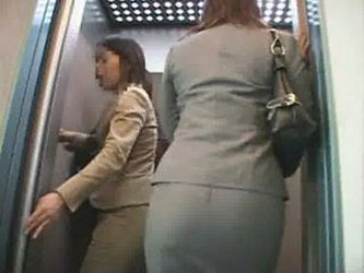 Busty Ol In Elevator 1 Of 4