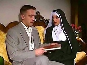 Shy Nun gets her ass fucked and face...