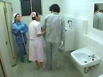 Asian Nurse And Cleaning Lady Help A...