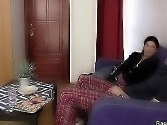 Pumping cock in her slutty mouth