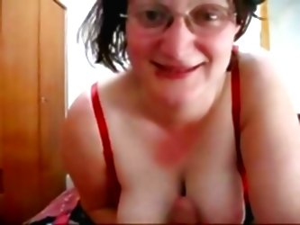 Glasses Wearing Mature Handjob