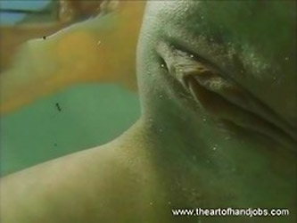 Nasty Babe Swimming While Playin...